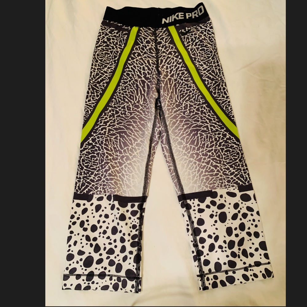 Nike Pro Compression Tights Print Capri 3/4 7/8 XS